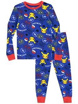 Pokemon Jungen Pikachu Schlafanzug Slim Fit Blau 158 von Pokémon