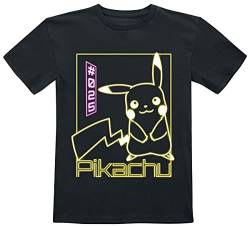 Pokémon Kids - Pikachu Neon Unisex T-Shirt schwarz 110/116 von Pokémon