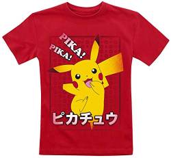 Pokémon Kids - Pikachu Pika, Pika! Unisex T-Shirt rot 110/116 von Pokémon