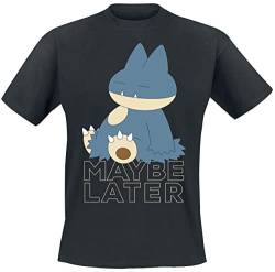 Pokémon Munchlax - Maybe Later Männer T-Shirt schwarz S von Pokémon