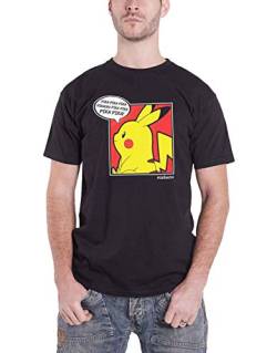 Pokémon Pika Pop Männer T-Shirt schwarz L 100% Baumwolle Fan-Merch, Gaming von Pokémon