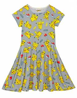 Pokemon Pikachu Girl's Short Sleeved Skater Dress 11-12 Jahre von Pokémon