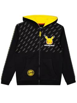 Pokémon Pikachu Kapuzenpullover | Pikachu Kapuzenpullover Jungen | Hoodie Für Jungs | Schwarz 152 von Pokémon