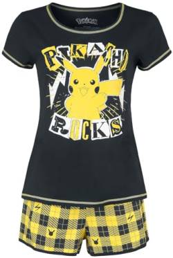 Pokémon Pikachu - Rocks Frauen Schlafanzug schwarz/gelb M von Pokémon