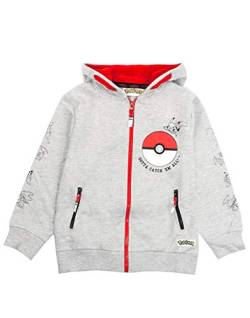 Pokemon Pokeball Pikachu muss sie alle grauen Zip Up Hoodie des Jungen fangen von Pokémon