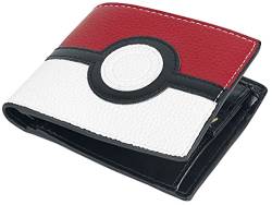 Pokémon Pokeball Wallet Männer Geldbörse rot/schwarz/weiß Kunstleder Anime, Fan-Merch, Gaming von Pokémon