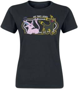 Pokémon Psiana & Nachtara - My Two Sides Frauen T-Shirt schwarz M von Pokémon