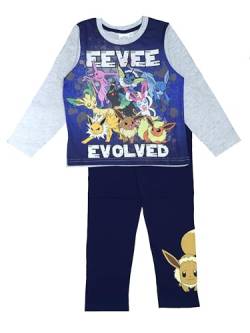 Pokemon-Pyjama für Jungen oder Mädchen, 2-teilig, mit Evoli, blau, Alter 5–6 Jahre von Pokémon