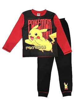 Pokemon-Pyjama für Jungen oder Mädchen mit Pikachu, Rot/Schwarz, Alter 5–6 Jahre von Pokémon