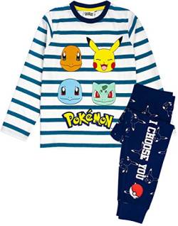 Pokemon Pyjamas Pikachu Charaktere Kinder gestreiftes T-Shirt & Hose Pyjamas 11-12 Jahre von Pokémon