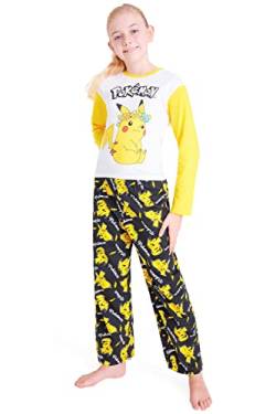 Pokemon Schlafanzug Kinder Mädchen Pikachu-Pyjama-Set Kinder Mädchen - Loungewear Nachtwäsche Mädchen (Langes Set, 11-12 Jahre) von Pokémon