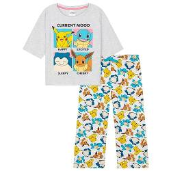Pokemon Schlafanzug Kinder Mädchen Pikachu-Pyjama-Set Kinder Mädchen - Loungewear Nachtwäsche Mädchen (Mehrfarbiges T-Shirt/Hose, 5-6 Jahre) von Pokémon