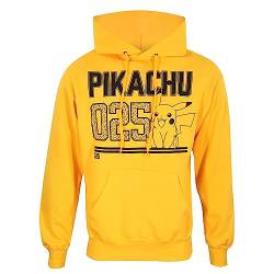 Unisex Sweater mit Kapuze Pokémon Picachu Line Art Gelb von Pokemon