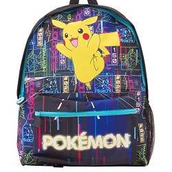 nzierter Pokemon Rucksack Glow in The Dark | Großer Pokemon Rucksack mit Pikachu | Offizieller Pokemon Schulranzen für Jungen und Mädchen | Kinder Pokemon Taschen von Pokémon