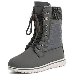 Polar Boot Damen Gesteppt Kurz Schnee Winter Kunstpelz Warm Dauerhaft Wasserdicht Stiefel - 4 - GRE37 AYC0529 von Polar Boot