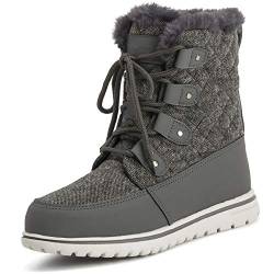 Polar Boot Damen Gesteppt Kurz Schnee Winter Kunstpelz Warm Dauerhaft Wasserdicht Stiefel - 7 - GRE40 AYC0524 von Polar Boot