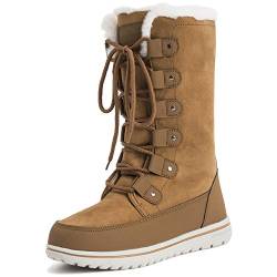 Polar Boot Damen Hoch Dauerhaft Kunstpelz Winter Regen Schnee Wasserdicht Draussen Kalb Stiefel - 3 - TAN36 AYC0532 von Polar Boot