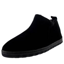 Polar Herren Australischen Schaffell Original Pelz Gefüttert Stiefel Gummi Sole Pantoffeln - Schwarz - UK8/EU42 - YC0456 von Polar