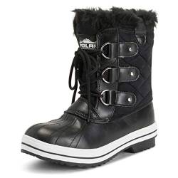 Polar Womens Snow Boot Quilted Short Winter Snow Rain Warm Waterproof Boots - 4 - BLS37 YC0016 von Polar