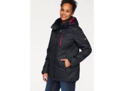 3-in-1-Funktionsjacke POLARINO Gr. 48, schwarz Damen Jacken Sportjacken mit Windschutzblende von Polarino