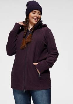 Große Größen: Fleecejacke, aubergine, Gr.44 von Polarino