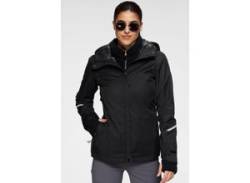 Regenjacke POLARINO Gr. 38, schwarz Damen Jacken Sportjacken packable mit Reflektorstreifen von Polarino