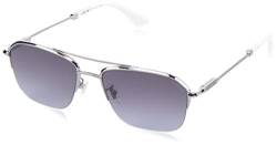 Police Herren SPLL18 Sonnenbrille, TOTAL Shiny Ruthenium, 56 von Police