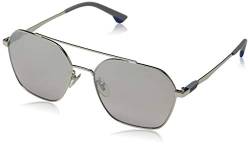 Police Herren Vibe 2 Sonnenbrille, Grau (Shiny Palladium/Grey), 57.0 von Police