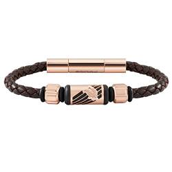 Police PJ.26466BLC/03A Armband Herren Burren Leder Braun Rosegold Metall von Police