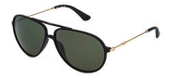 Police Unisex SPLD39 Sunglasses, Matte Black/Green, 61 von Police