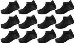 Poligono Sportsocken für Herren und Damen, kurze Anti-Blasen-Sneaker Socken, weiche Baumwoll-Knöchelsocken, Atmungsaktive Socken, ideal für Gymnastik, Fitness, Laufen,(12er-pack),Schwarz,40-46 von Poligono