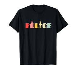 Retro Polizei Kommissar Wachmann - Vintage Polizist T-Shirt von Polizist Geschenke & Ideen