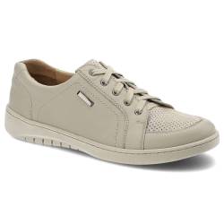 Beige Halbschuhe Pollonus Bequeme Damen Lederschuhe von Pollonus