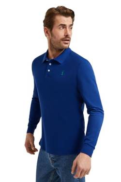 Polo Club Herren Poloshirt Kurzarm Indigo Blau Regular Fit Baumwolle Männer Polohemd Longsleeve von Polo Club