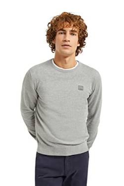 Polo Club Herren Strickpullover Grau Männer Rundkragen Sweat Casual Baumwolle Langarmshirt von Polo Club