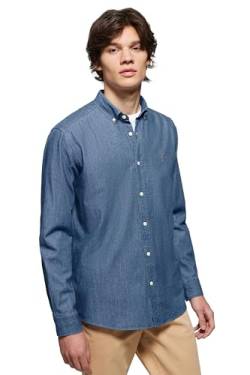 Polo Club JeansHemd Männer Denim Shirt Herren Langarmhemd, Freitzethemd - Regular Fit Hemden - Businesshemd von Polo Club