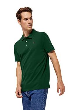 Polo Club Poloshirt für Herren Baumwolle Langarm Flaschen Grün Regular Fit Kurzarm Basic Polohemd Baumwolle Männer Golf Shirt von Polo Club