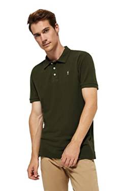 Polo Club Poloshirt für Herren Baumwolle Langarm Grün Regular Fit Kurzarm Basic Polohemd Baumwolle Männer Golf Shirt von Polo Club