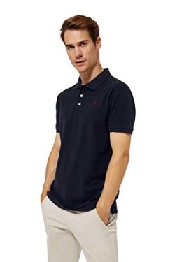 Polo Club Poloshirt für Herren Baumwolle Langarm Marine Blau Regular Fit Kurzarm Basic Polohemd Baumwolle Männer Golf Shirt von Polo Club