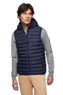 Polo Club Westen Ultraleichte mit Kapuze und Reißverschluss Blau Navy - Outdoor Steppweste Leicht Recycled Vest Jacke von Polo Club