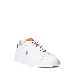 Polo Ralph Lauren Heritage Court II Leder-Sneaker, Weiß/Braun, 44 EU von Polo Ralph Lauren