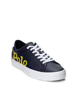 POLO RALPH LAUREN Herren Longwood Sneaker, Marineblau/Gelb/Weiß, 41 EU von Polo Ralph Lauren