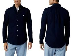 Polo Ralph Lauren Custom Fit Poplin Hemd Pony Oxford Navy Button-Down Shirt (as3, Alpha, s, Regular, Regular) von Polo Ralph Lauren