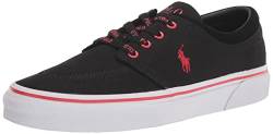 Polo Ralph Lauren Faxon X Low-Top Canvas Sneaker, Schwarz/Rl2000 Rot, 40 EU von Polo Ralph Lauren