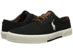 Polo Ralph Lauren Herren Faxon Low Sneaker, Polo Black Cream Canvas, 41 EU von Polo Ralph Lauren