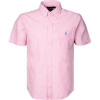 Polo Ralph Lauren Herren Kurzarmhemd rosa Baumwolle gestreift von Polo Ralph Lauren