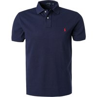 Polo Ralph Lauren Herren Polo-Shirt blau Baumwoll-Piqué Slim Fit von Polo Ralph Lauren