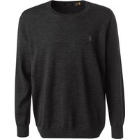 Polo Ralph Lauren Herren Pullover grau Merinowolle unifarben von Polo Ralph Lauren