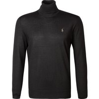 Polo Ralph Lauren Herren Rollkragenpullover schwarz Merinowolle unifarben von Polo Ralph Lauren