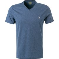 Polo Ralph Lauren Herren T-Shirt blau Baumwolle meliert Slim Fit von Polo Ralph Lauren